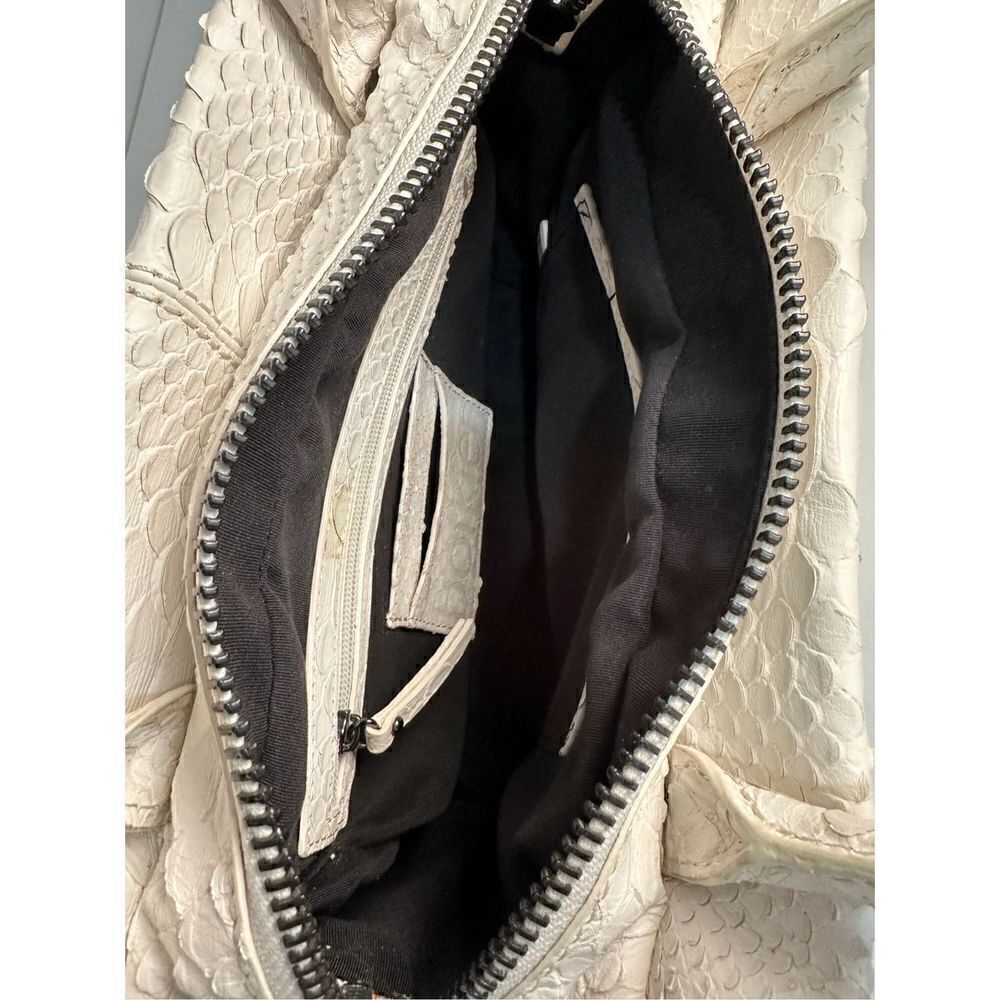 Botkier Ivory Leroy Embossed Anaconda Satchel Size 15” x 6.25” x 8.25”. #M-0925 - Picture 9 of 15